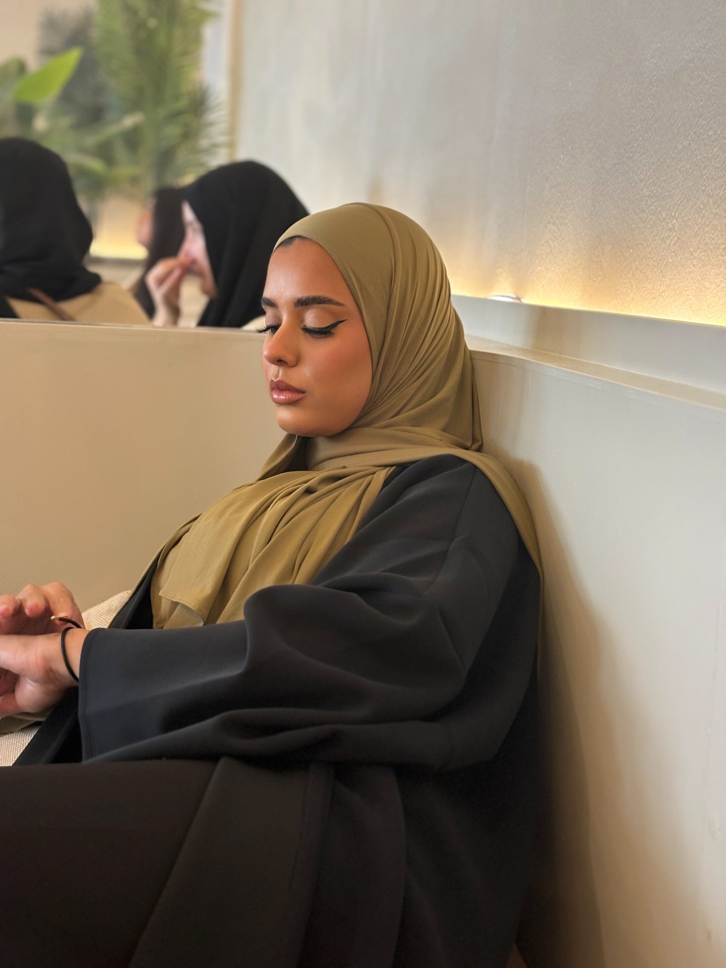 Hijab Vert Olive Jersey Premium