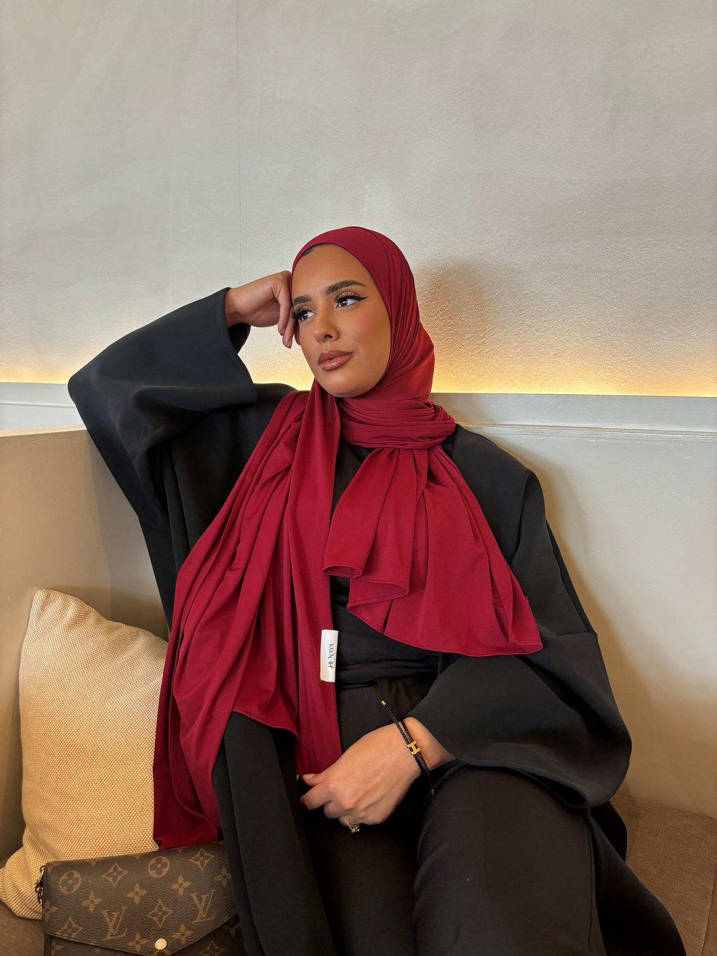 Hijab Bordeaux Rouge Jersey Premium