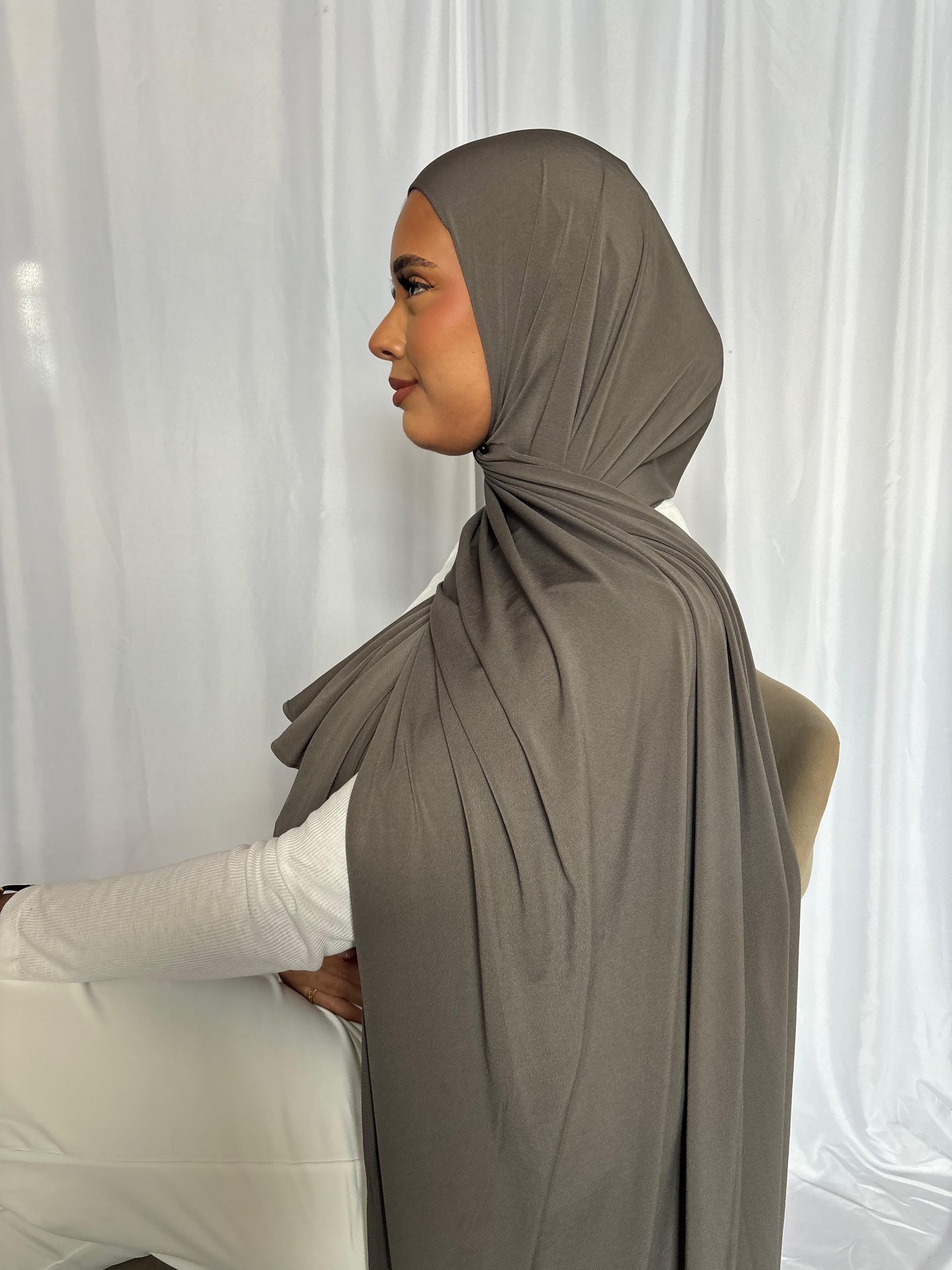 Hijab Gris Jersey Premium