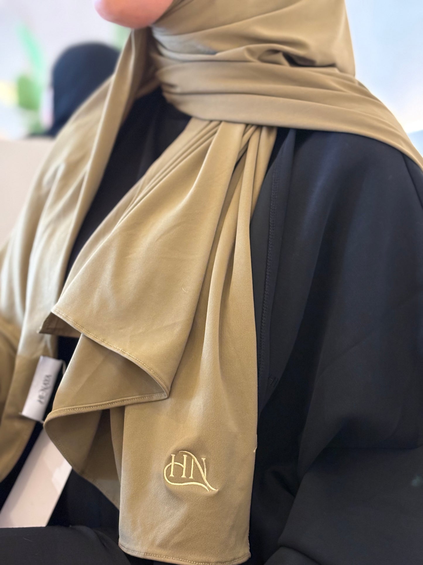 Hijab Vert Olive Jersey Premium