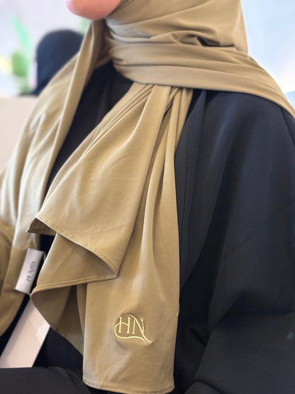 Hijab Vert Olive Jersey Premium