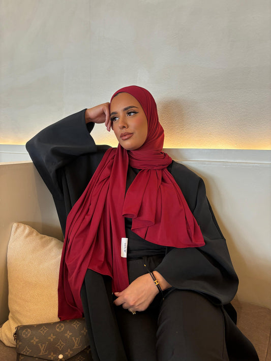 Hijab Bordeaux Rouge Jersey Premium