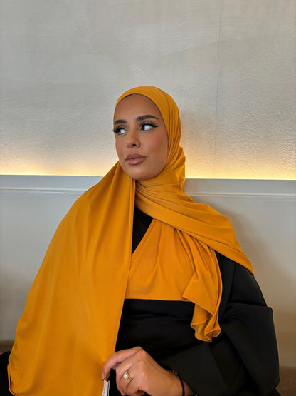 Hijab Orange Melon Jersey Premium