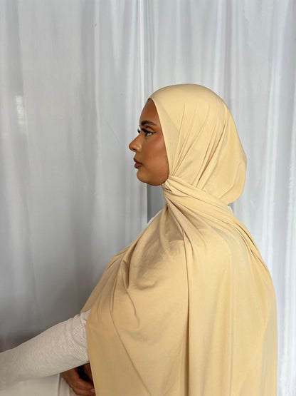 Hijab Crème Jersey Premium