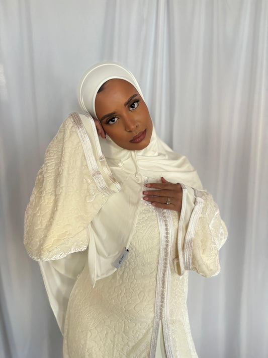 Hijab Blanc Jersey Premium