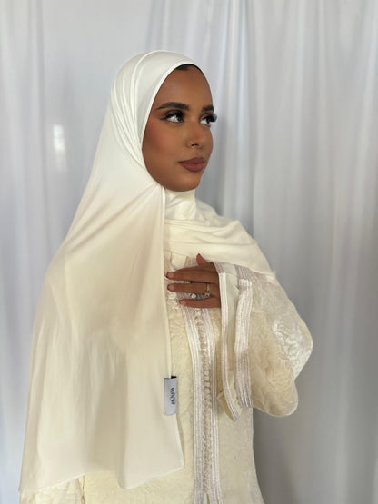 Hijab Blanc Jersey Premium