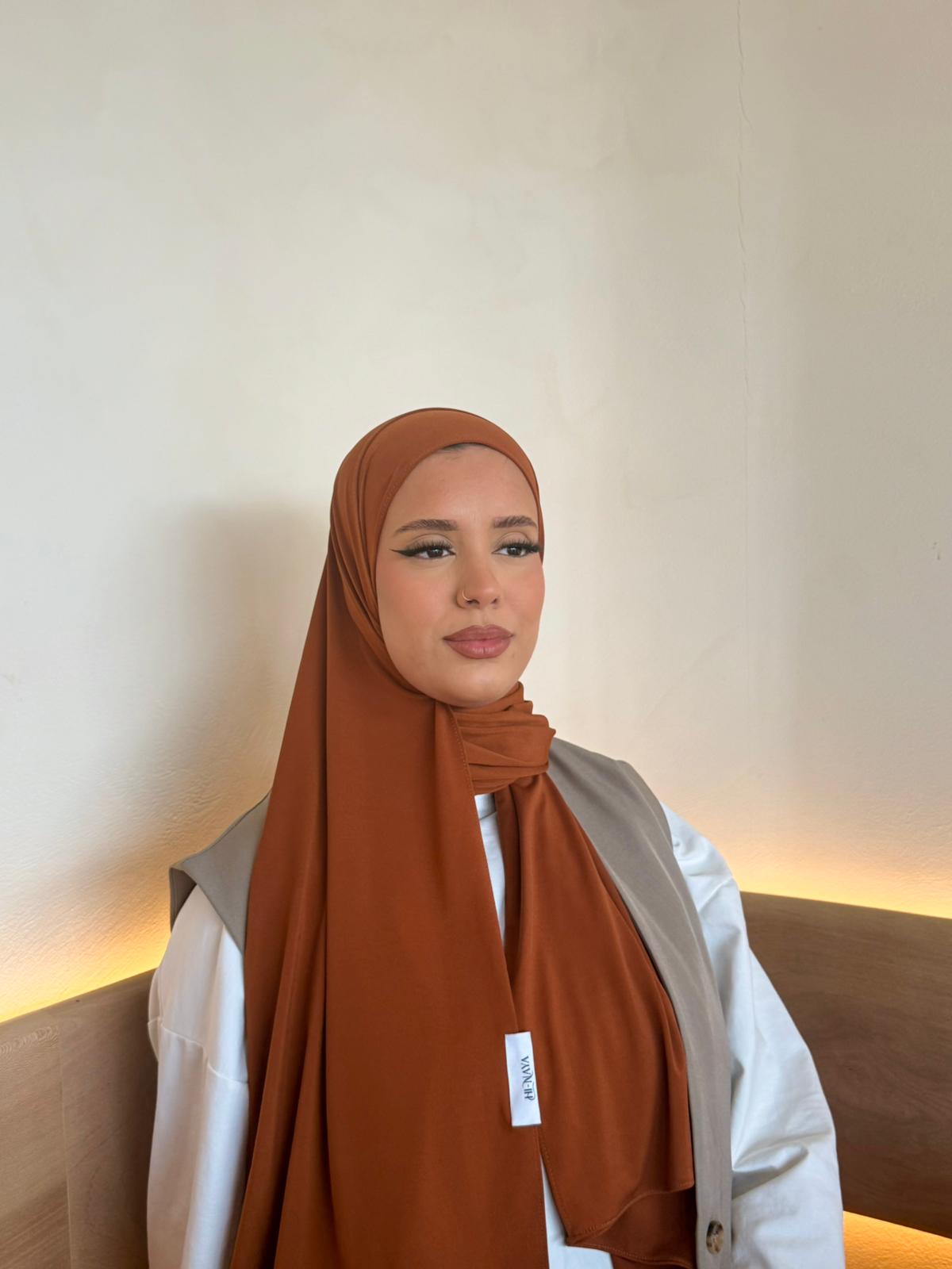 Hijab Caramel Jersey Premium
