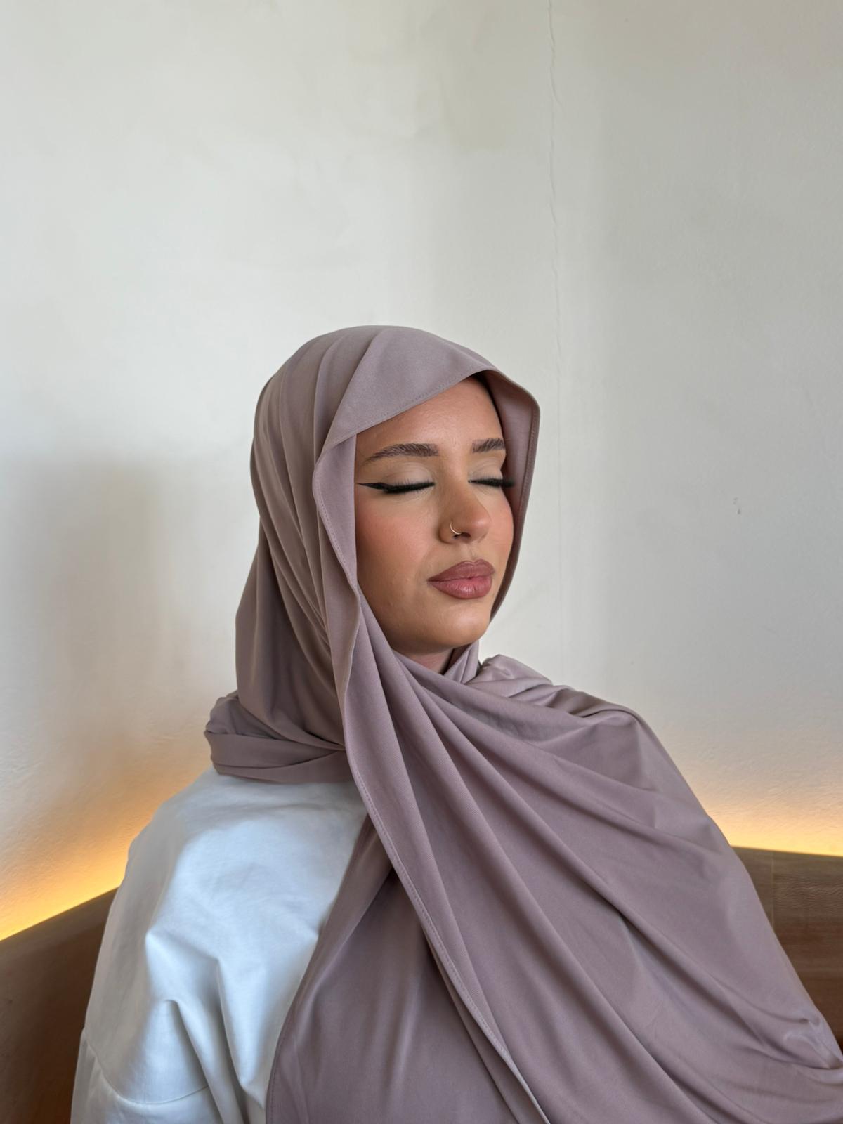 Hijab Taupe Rosé Jersey Premium