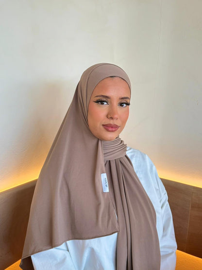 Hijab Taupe Claire Jersey Premium